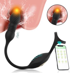 Wireless App-Controlled Anal Plug & Triple Cock Ring | Silicone Prostate Massager