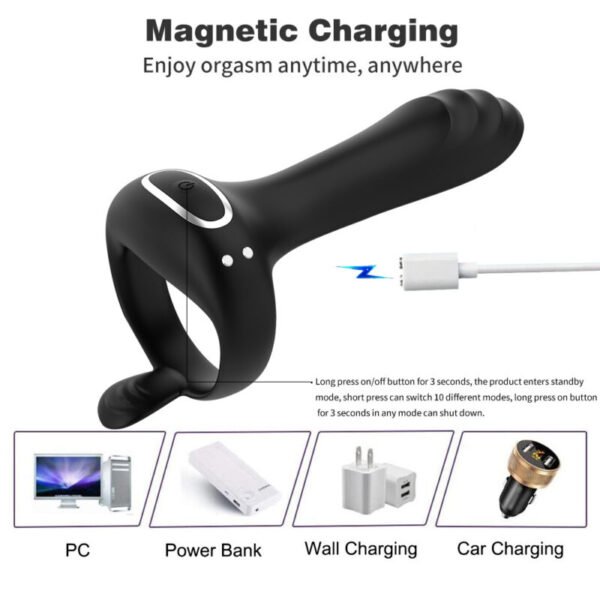 Smart App-Controlled Vibrating Cock Ring | Delay & Couple Intimacy Enhancer - Image 4