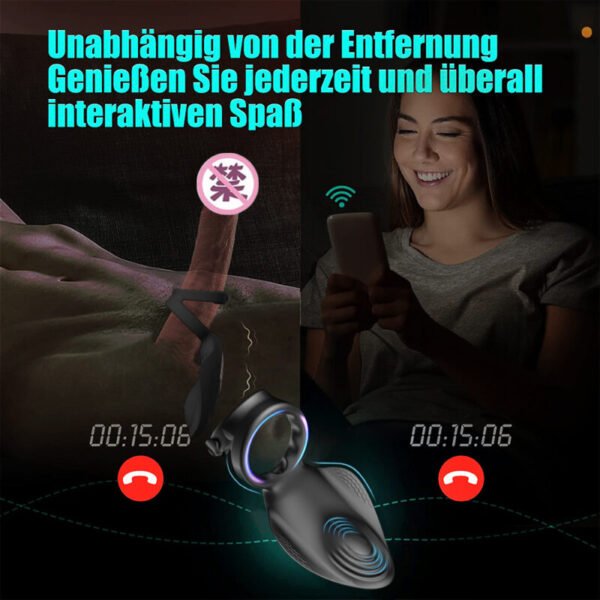 App-Controlled Vibrating Cock Ring | Wireless Remote Couple's Intimacy Enhancer - Image 7