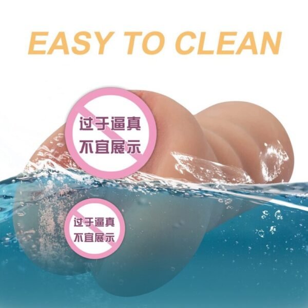 Realistic Dual-Entry Male Masturbator | 3D Soft Flesh Stroker - Image 5