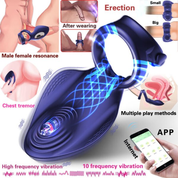 App-Controlled Vibrating Cock Ring | Wireless Remote Couple's Intimacy Enhancer - Image 2