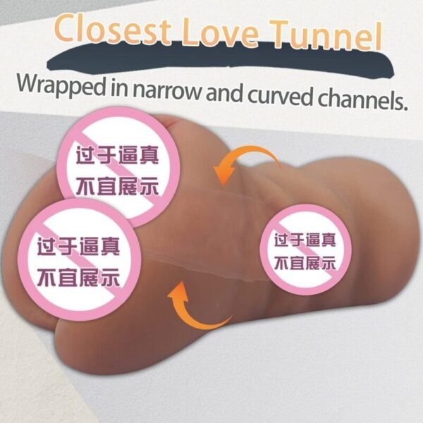 Realistic Dual-Entry Male Masturbator | 3D Soft Flesh Stroker - Image 3