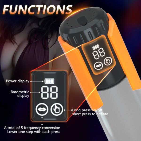 LCD Electric Penis Pump | Male Enhancement Hydro Therapy Masturbator - Image 4