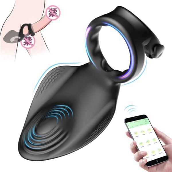 App-Controlled Vibrating Cock Ring | Wireless Remote Couple's Intimacy Enhancer - Image 6