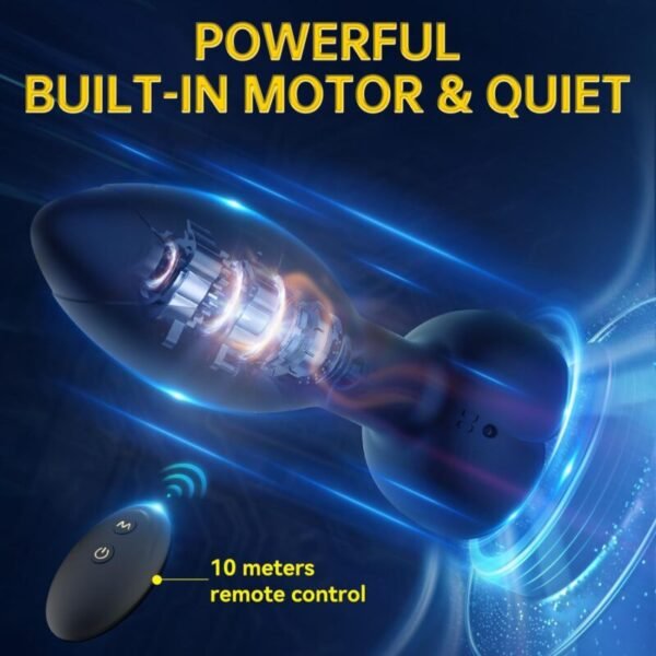 Rose Rotating Anal Plug with APP Control | Silicone Vibrating Butt Plug for Men & Women - Image 4