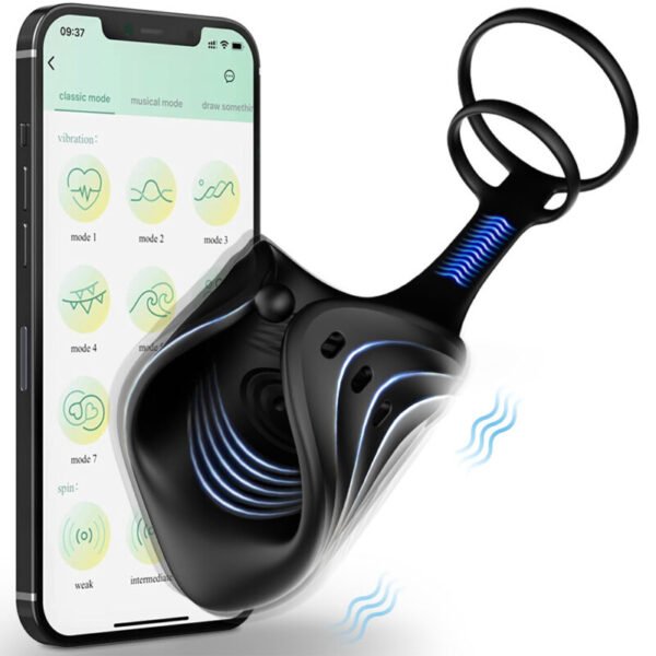 Dual Ring Vibrating Penis Trainer | App-Controlled Delay & Stamina Enhancer - Image 2