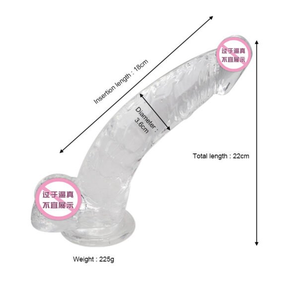 Transparent Crystal Bendable Dildo for Women | Soft Gel Extended Fake Penis & Anal Plug - Image 7