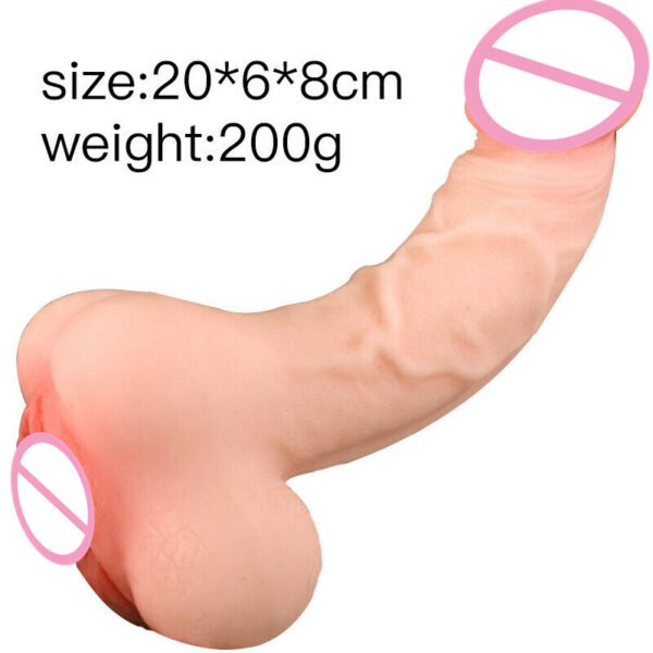 Dual-Head Hollow Dildo for Men & Women | Realistic Molding Fleshlight with Vacuum Suction - Image 4