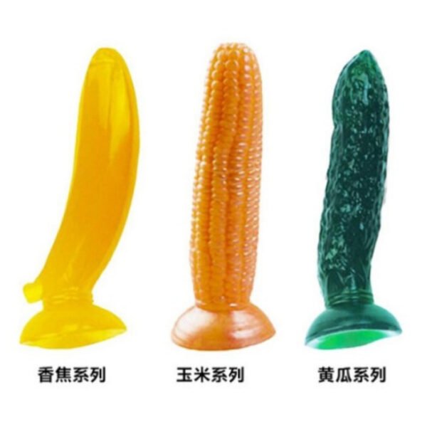 Realistic Vegetable Dildo | Suction Cup Banana, Cucumber, Corn Anal Plug for Women