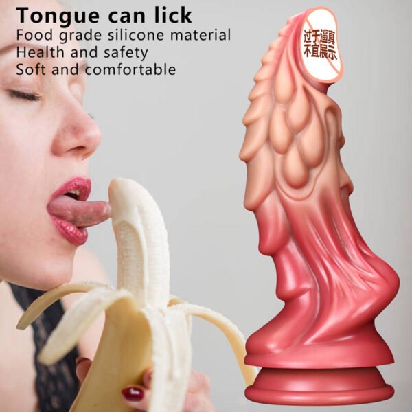 Glow-in-the-Dark Alien Dildo | Large Silicone Fantasy Toy with Strong Suction Cup