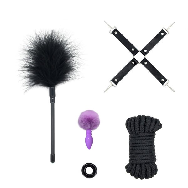 BDSM Bondage Kit | Nipple Clamps, Whip, Handcuffs & Gag Play Set - Image 3