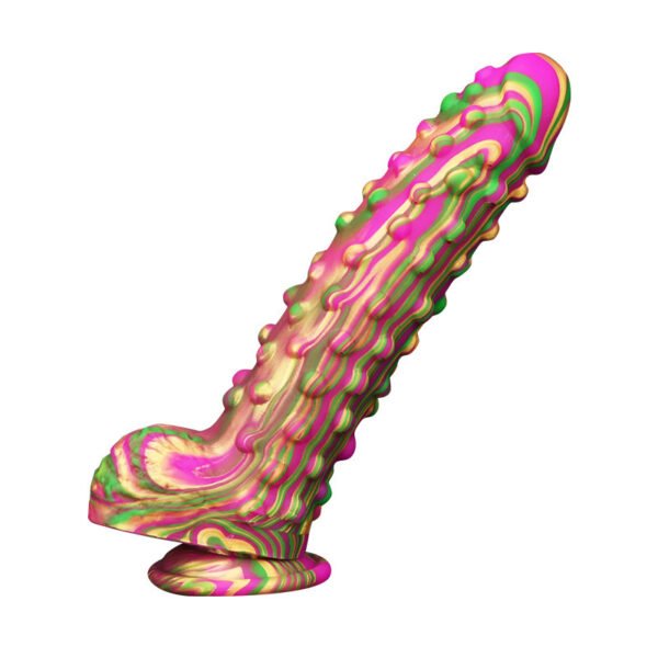 Realistic Multi-Color Dildo | Textured Soft Silicone Stimulating Sex Toy for Women - Image 2