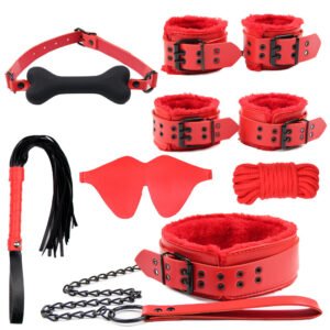 Luxury Leather BDSM Restraint Set | Bondage Harness & Leash for Couples