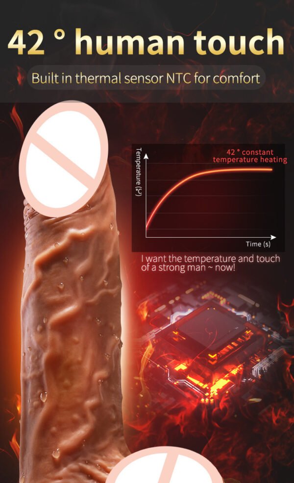Automatic Thrusting Realistic Dildo | Silicone Electric Vibrator for Women - Image 3